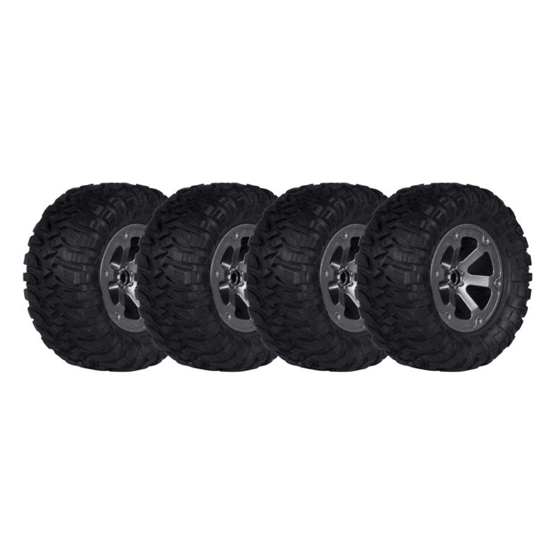 4PCS RC Military Truck 70mm Beadlock Wheel Tires & Rims Heavy Bearing Spare Part of MN90/91 FY001/002 1:12 Model for Car