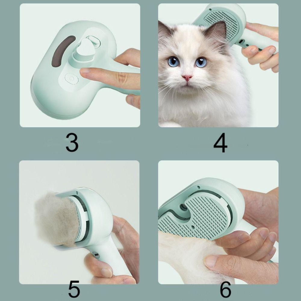 USB Charging Pet Hair Removal Comb Humidifying Pet Steam Brush  Professional Grooming