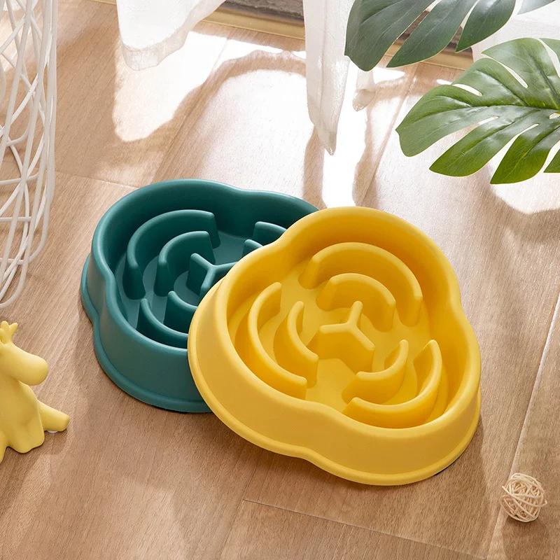 Pet Slow Food Bowl Small Dog Choke-proof Bowl Non-slip Slow Food Feeder Dog Rice Bowl Pet Supplies Available