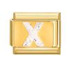 Fashion Golden 26 Letters A-Z Italian Links Charm Beads 9mm Stainless Steel Bracelet Jewelry DIY Hand Making