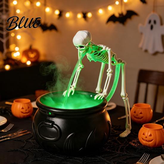 Realistyczny Efekt Dymu Gotowania Rekwizyt Halloweenowy Kociołek Wiedźmy Maszyna do Mgły Ultradźwiękowy Generator Mgły ze Świecącą diodą LED Dekoracja Sceny Czarownictwa Wewnętrzna