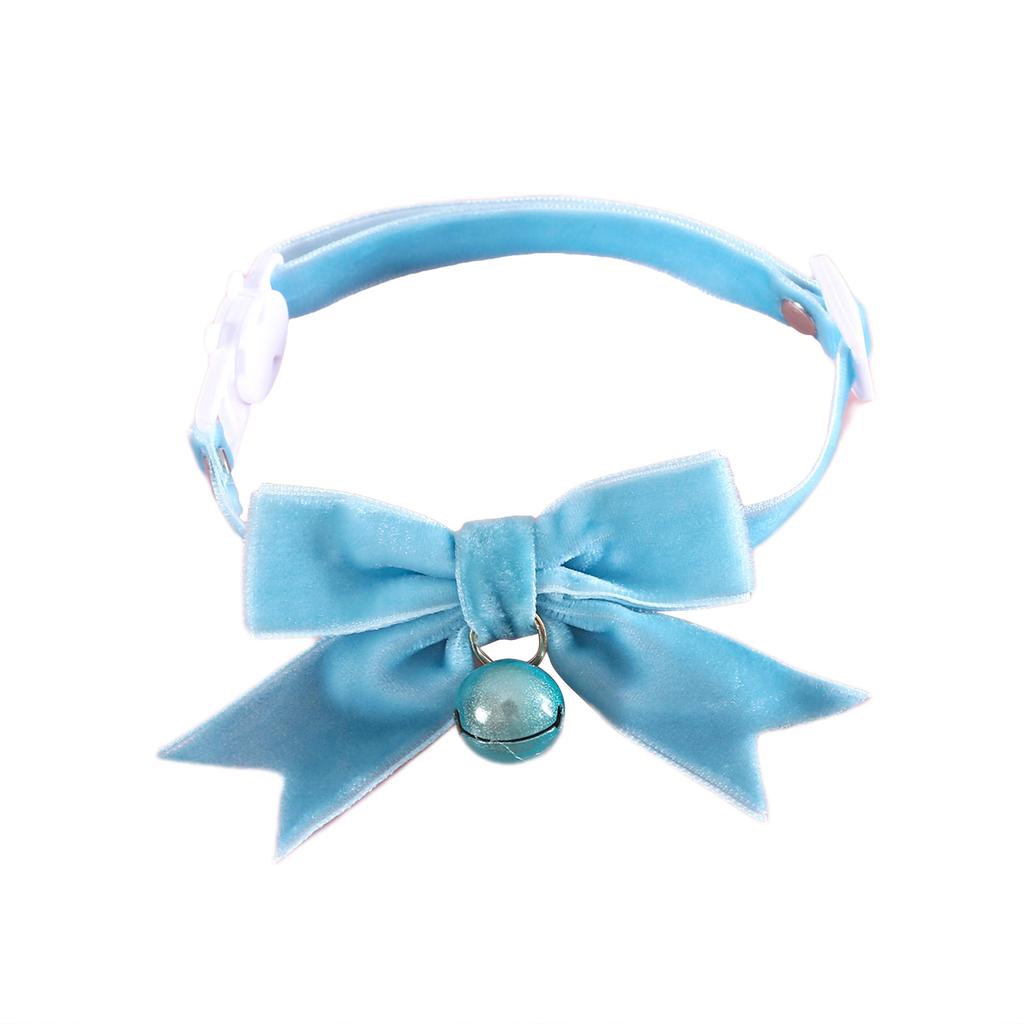 2PCS Adjustable Cat Collar Christmas Theme Dog Collar with Bells Pet Breakaway Neck Collar Pet Bowtie Festival Supplies