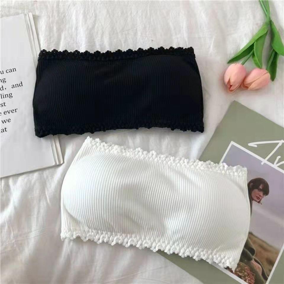 Elegant Lace Anti-Exposure One-Shoulder Strapless Women's Bandeau Top