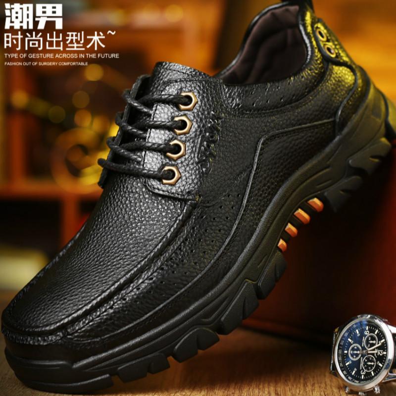 

2025 новые повседневные туфли из коровьей кожи большого размера, мужские деловые туфли для отдыха на открытом воздухе 39