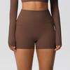 European & American High Waist Elastic Yoga Shorts - Women's Fitness & Running Pants
