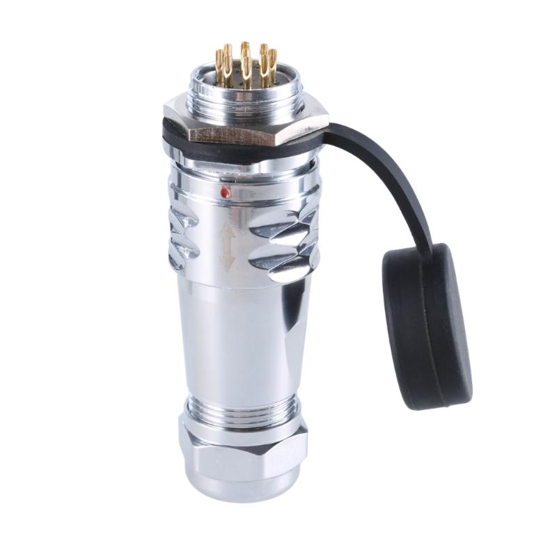 SF2010 Waterproof Industrial Connector SF2012 Female Plug & Male Socket IP67 2Pin to 12Pin For 20mm Panel Mount