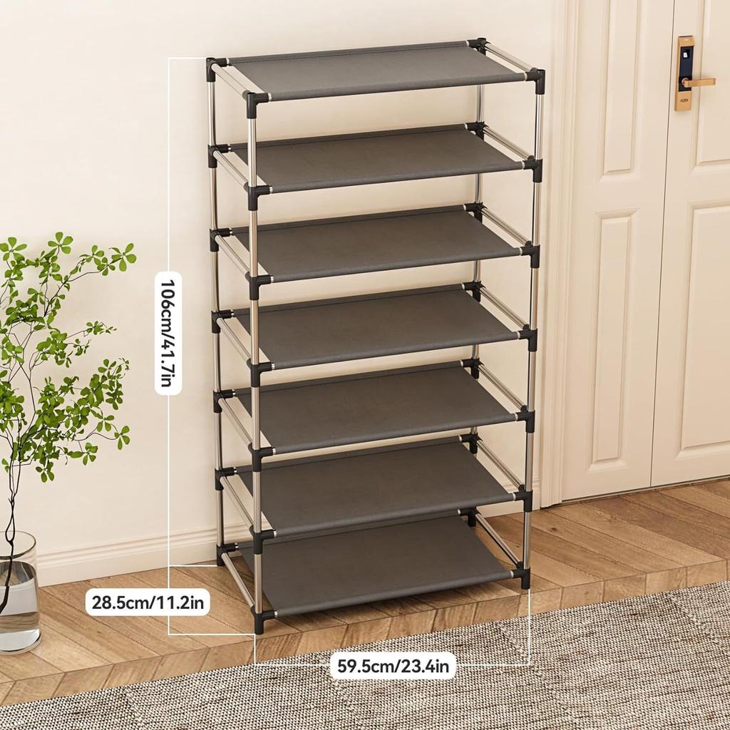 Portascarpe Elegante da Casa Scaffale per Scarpe in Metallo Organizer per Calzature Supporto Salvaspazio Scaffale Nero per Scarpe per Soggiorno