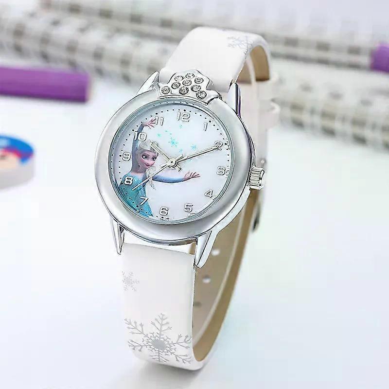 Princess Children's Watch Genuine Leather Strap Cute Children's Cartoon Watch Gift
