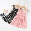 Baby Girls Sleeveless Flower Print Dresses Clothes Bowknot Kid Summer Princess Dress Children Party Pageant Outfit Dress