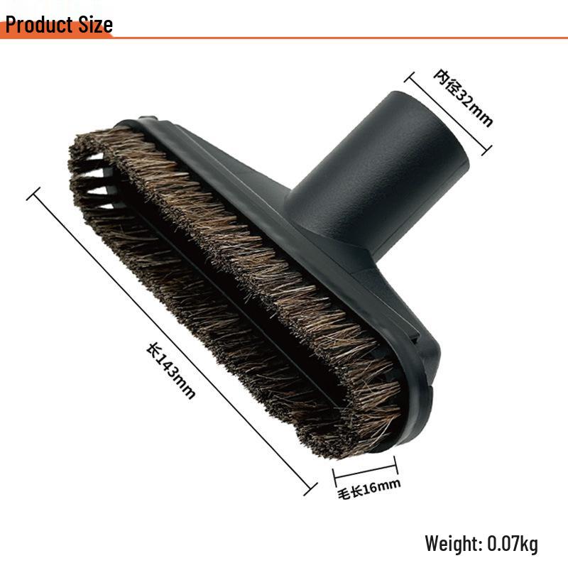 Compatible Vacuum Cleaner Accessories for Midea, Genomei, Meiling, Philips: Extended Brush Head, Round Bristle Brush, Flat Nozzle 32.