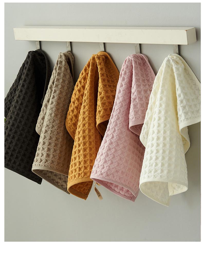 High Quality Waffle Weave Cotton Bath Towel Custom Color Absorbent Soft Face Bar Wrap Towel Large Swimming Dry Towels