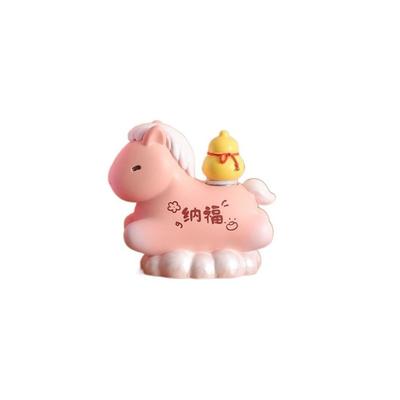 Resin Horse Figurine Chinese Style Horse Mascot Horse Miniature Good Luck Multiclor Zodiac Horse Ornaments Cabinet