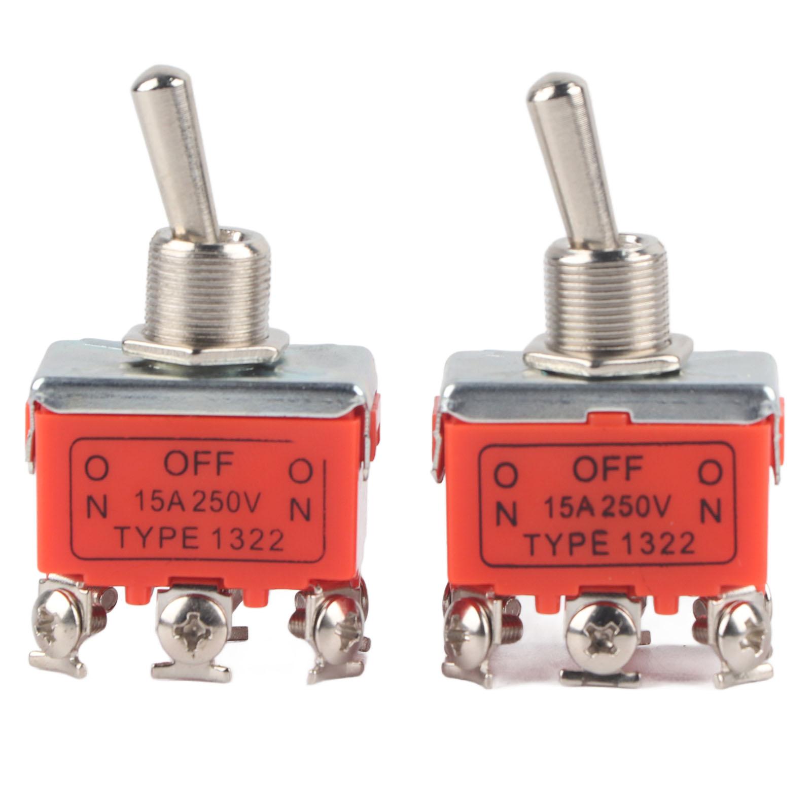 

2 Pcs DC Motor Switch CW CCW Motor 6 Pin Toggle Switch 250V 15A