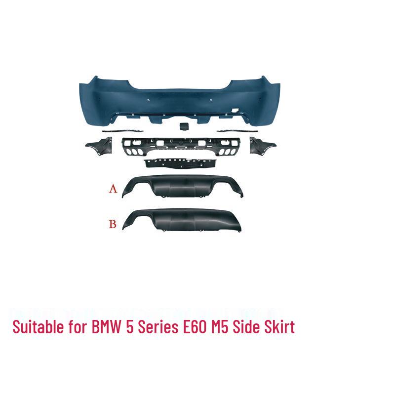Low Height Body Kit for BMW 5 Series E60 (2004-2010): Includes MT Front Bumper, Grille, Rear Bumper, Side Skirts