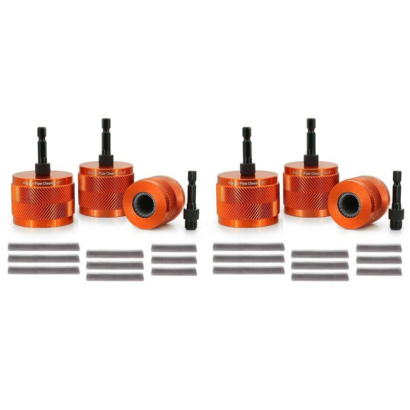 

2 Set 1/2 & 3/4 & 1Inch Metal Copper Pipe Cleaner Set,Each Additional,For Cleaning Rust, Stains, Paint On Copper Pipes