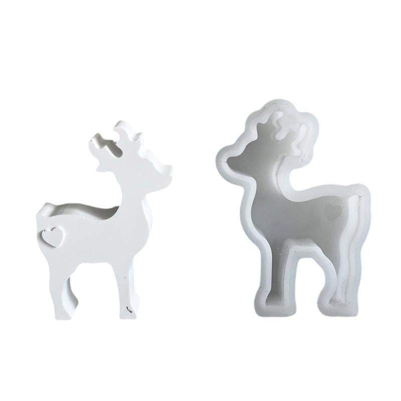 

Flexible Sturdy Silicone Molds Fashion Accessory for Making Unique Deer Shaped Candle and Home Decorations S