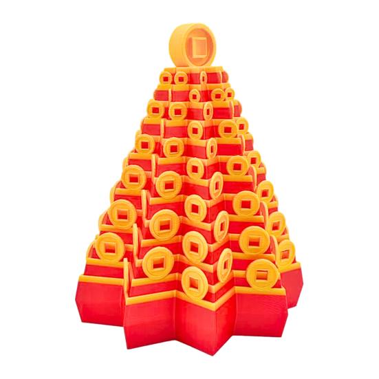 

3D-надрукована сенсорна іграшка-фітджет для дітей, підлітків, дорослих, іграшка «Витягування дерева з монетами», вежа, телескопічна, настільна, новинка, іграшка для зняття стресу для дому, офісу 1pc