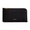19 Gold Logo Zipper Closure Calfskin Card Holder Women Accessories Black CZ112-B4BK