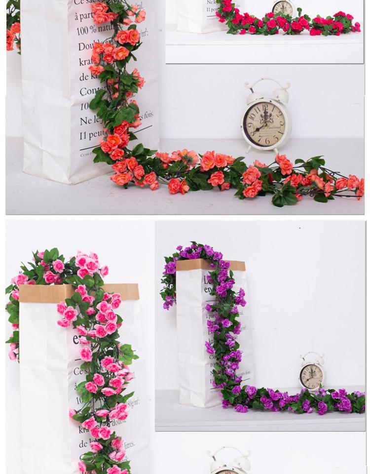 Artificial Rattan Rose Vine for Ceiling & Wall Decor - Wedding & Pipe Covering