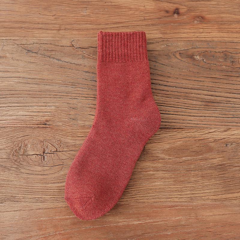 Women's Mid-Calf Autumn/Winter Cotton Socks & Men's Thick Fleece-Lined Warm Terry Over-the-Knee Socks
