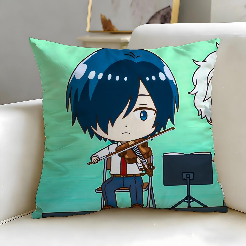 anime Blue Orchestra Cushion Cover Soft & Easy-Wash Pillow Case – Versatile for Couch, Bed, Travel and Office