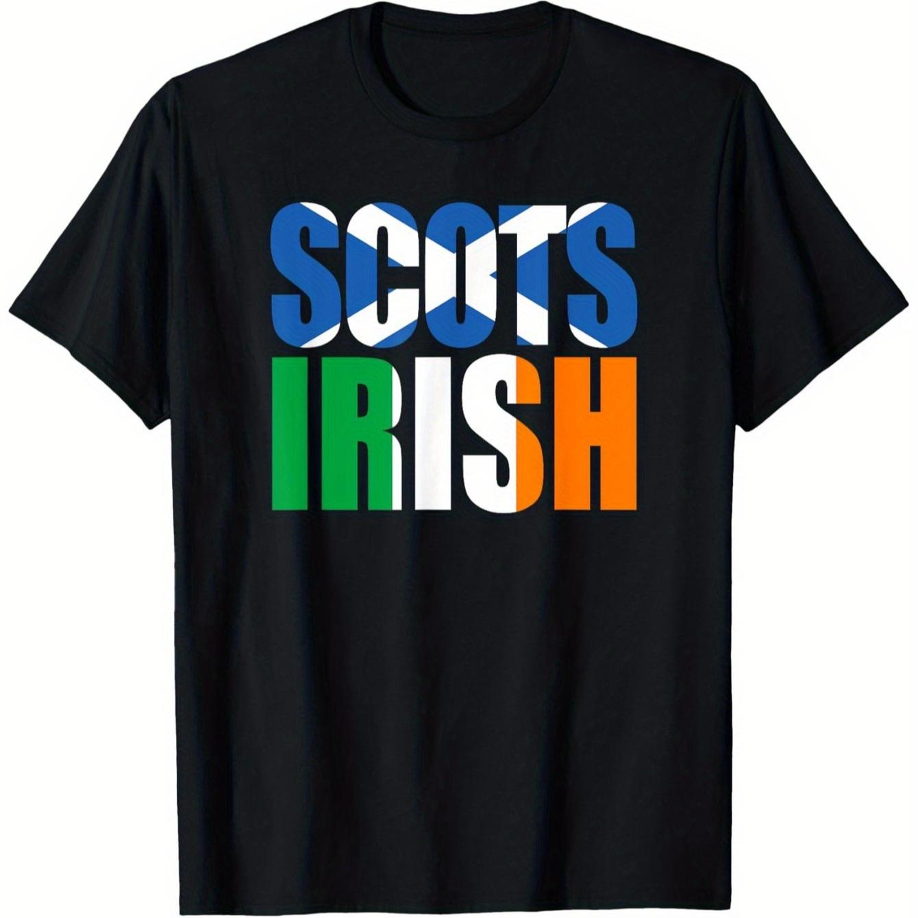 

Scots Irish Flag Scotland Ireland Scottish Irish TShirt 100 Cotton ONeck Short Sleeve Summer Casual Mens Tshirt Streetwear S