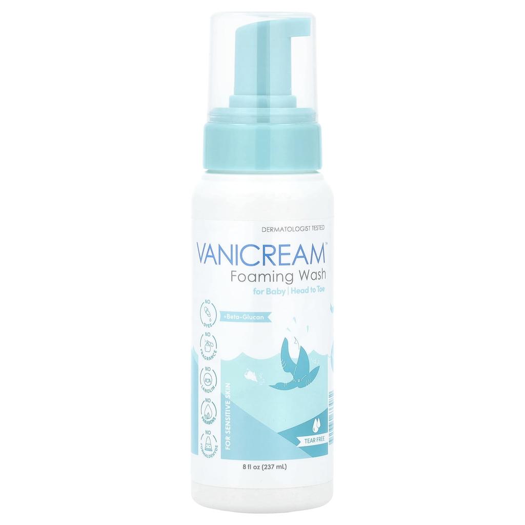 Foaming Wash, Baby, Sensitive Skin, Tear Resistant, 237Ml(8Fl Oz)
