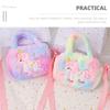 TENDYCOCO Einhorn Umhängetasche für Mädchen, Crossbody Tasche, Beutel, Schultasche für Kinder, Niedliches Plüschtier Design, Leicht, Perfekt für den Kindergarten,