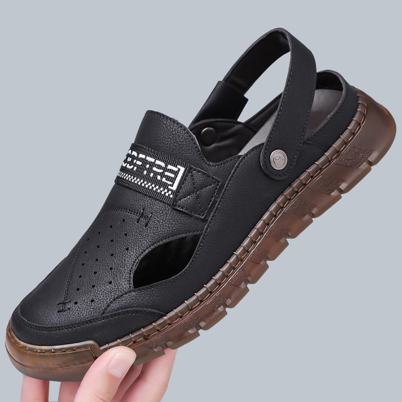 

Summer new men s hollow hole shoes breathable casual shoes soft sole two wear daily versatile sandals large size 38
