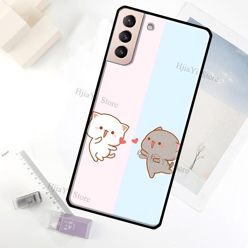 Чехол с изображением кота персика и гомы для Samsung Galaxy S20 FE S21 Ultra S8 S9 S10 S22 Plus Note 10 Note 20 Ultra Case Galaxy S8