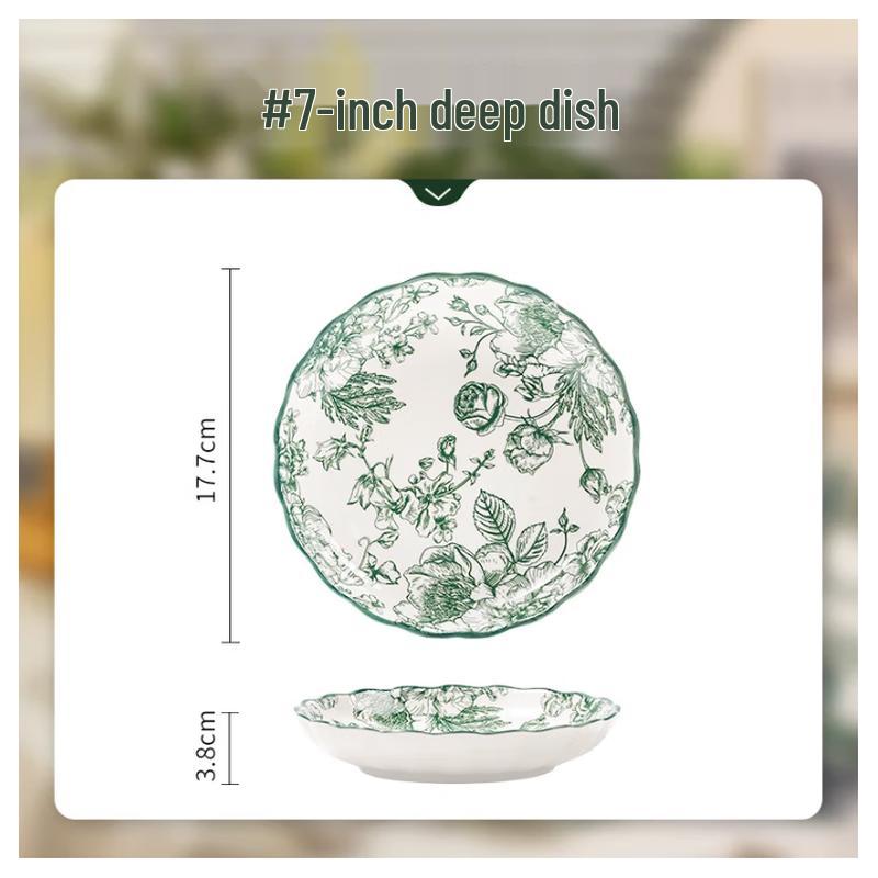 Rose Garden European Style Ceramic Dinner Plate