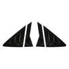 For Hyundai Verna 2010--2016 2Pcs Car Rear Window Side Vent Shutter Louver Cover Trim Black Carbon Fiber Exterior Accessories