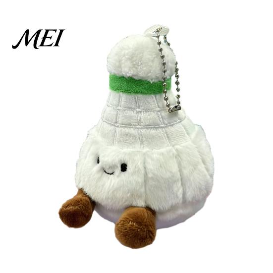 Cute Desk Accessory Badminton Plush Keychain, Shuttlecock Stuffed Toy for Bag Car Small Decor, Soft Mini Pendant, Creative Gift Fans Birthday Athletes