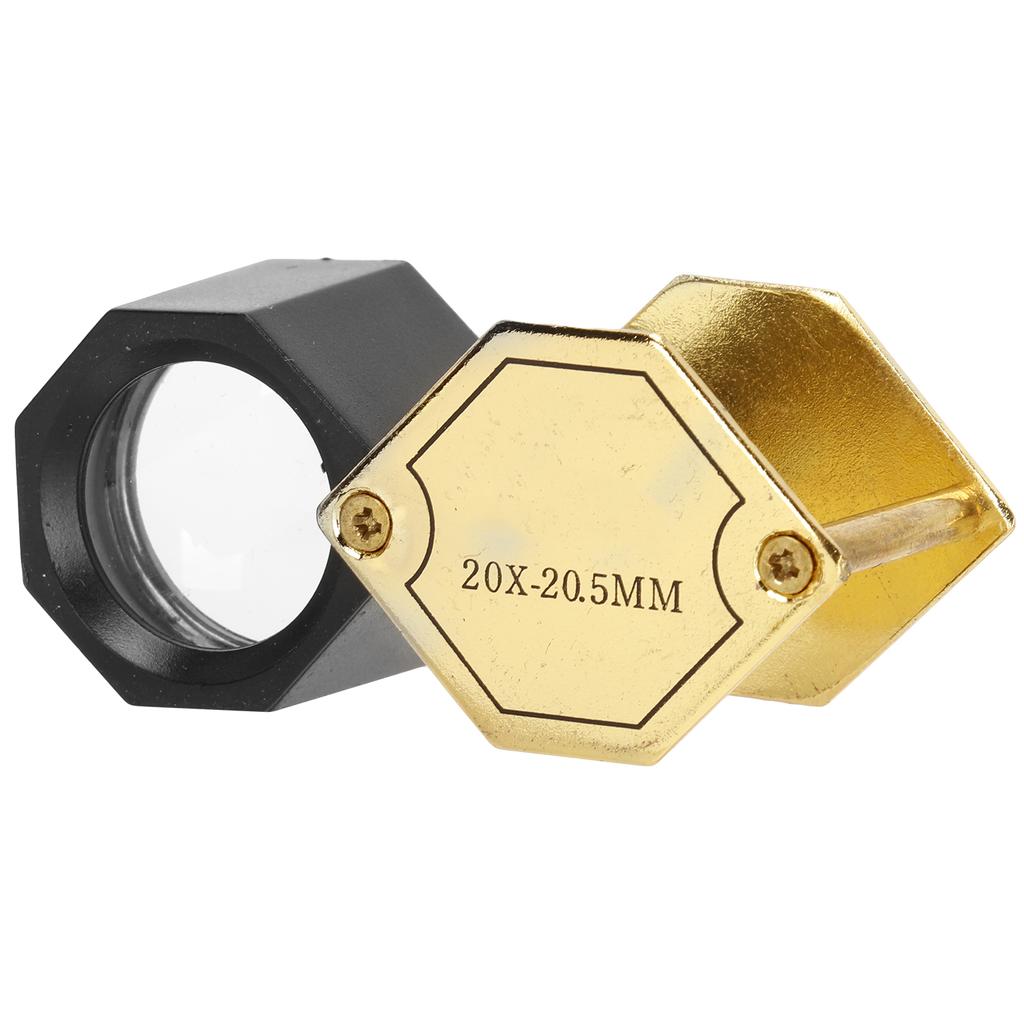 Foldng 20X Magnifier Handheld Magnifying Glasses for Jewelry Antique Watch Repairing