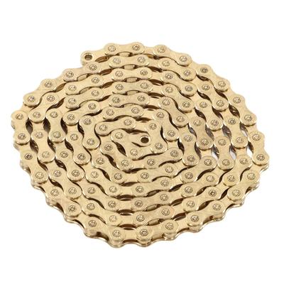 10 Speed Bike Chain Manganese Steel Mountain Road Bicycle Chain with Chain Connector for Riding Cycling Gold