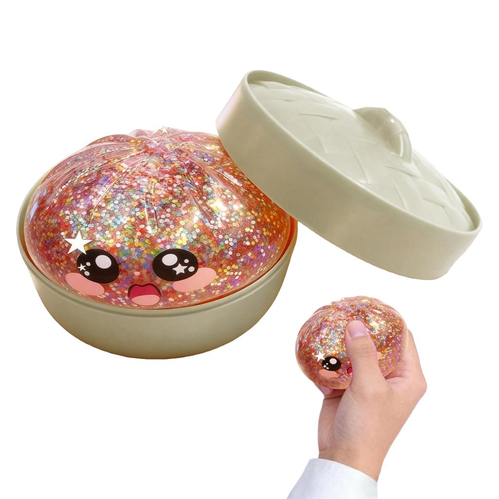 Steamed Dumpling Shaped Sensory Squeeze Toy Squishiess Dumplings Stress Balls Fidget Sensory Toy Quick-rebound Stress Relief Toy