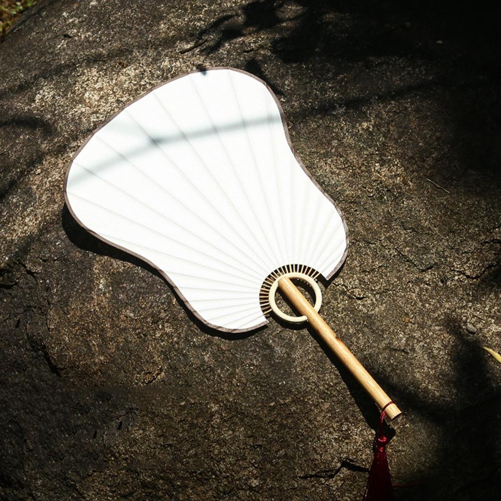 Bamboo Handle DIY Fan Blank DIY Hand Painted Fan Painting Versatile Round Fan
