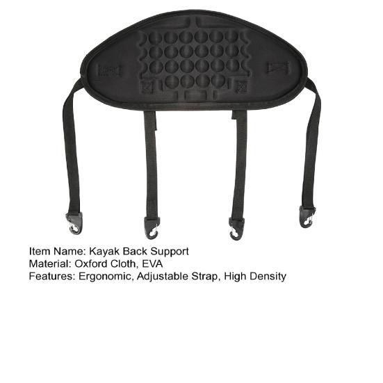 EVA Padded Kayak Backrest Ergonomic Adjustable Strap High Density Universal Canoeing Kayaking Rafting Boat Back Support Cushion