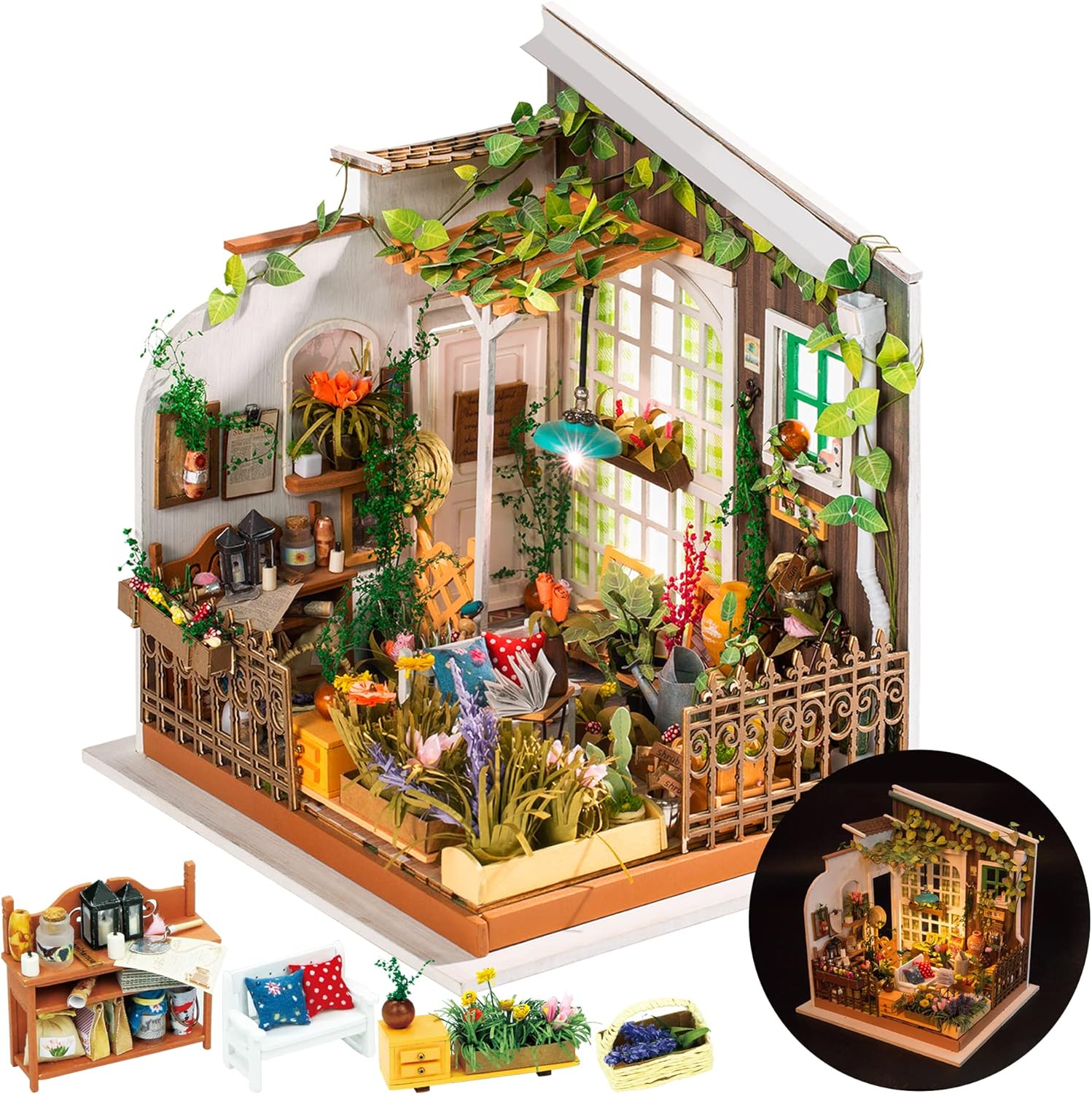 Robotime Miller's Garden (Dg108) | Diy Miniature House Kit