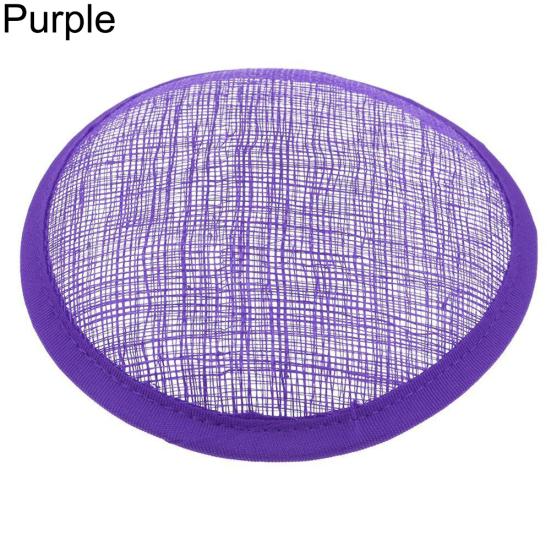 Women Sinamay Cocktail Hat Fascinator Round Base Millinery DIY Craft Accessory