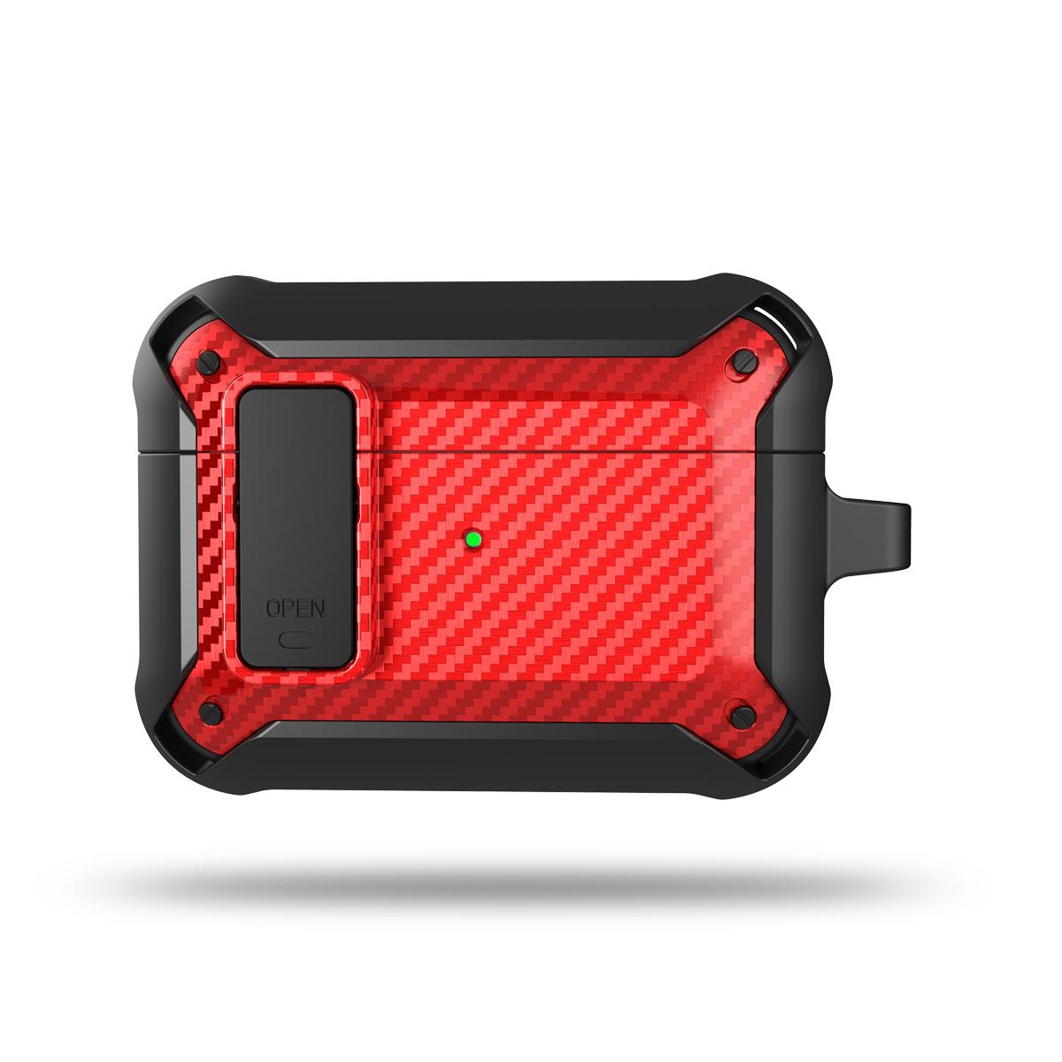 

Роскошный чехол для наушников с защитным замком из углеродного волокна с крючком для ключей для Apple Airpods Pro 2 поколения 2nd Air Pods 3 Gen противоударный чехол для коробки Airpods 2