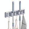 Wall Mounted Mop Holder Easy Installation Broom and NonSlip Grip Punch Tool Hanger for