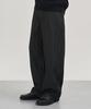 X Container Pin Stripe Wide Denim Pants (Black)