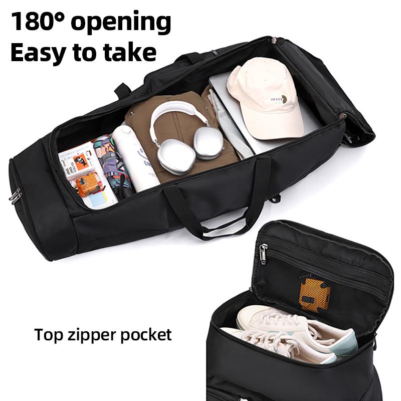 Portable Travel Bag, Tug Bag, Travel Outdoor Wheel Bag, Duffel Bag, Clothes Storage Bag, Large Shoulders Backpack