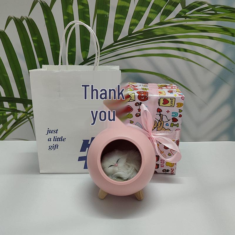 Kreatives Katze Atmosphäre Nachtlicht - USB Wiederaufladbar, Kinder Touch Nachttischlampe