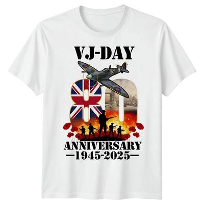 VJ Day 80. Jahrestag T-Shirt, UK Union Jack, WWII Gedenken, 1945 - 2025 #6