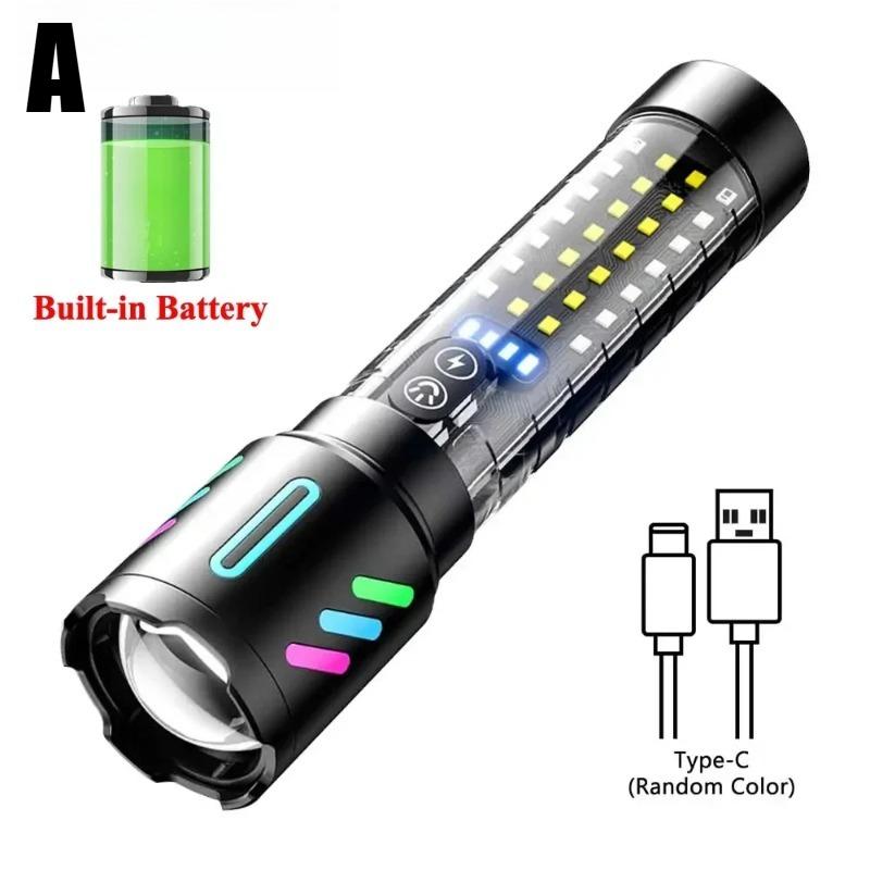 

Белый лазер Самый мощный светодиодный фонарик Встроенный аккумулятор Дальность луча 3000 м Тактический портативный фонарь с флуоресцентной полосой A standard version