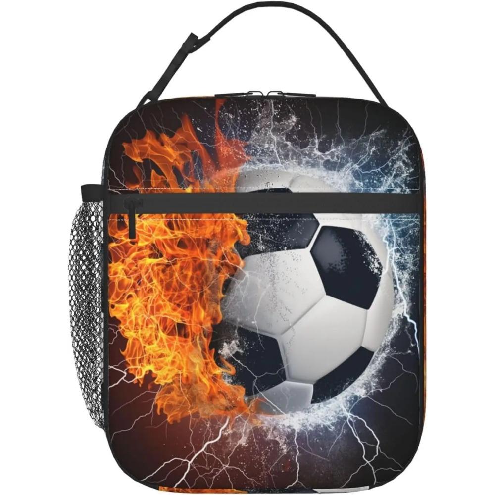 Colorful Cats and Dogs Lunch Bag Reusable Lunch Box Food Tote Container with Side Pocket for Work School Picnic