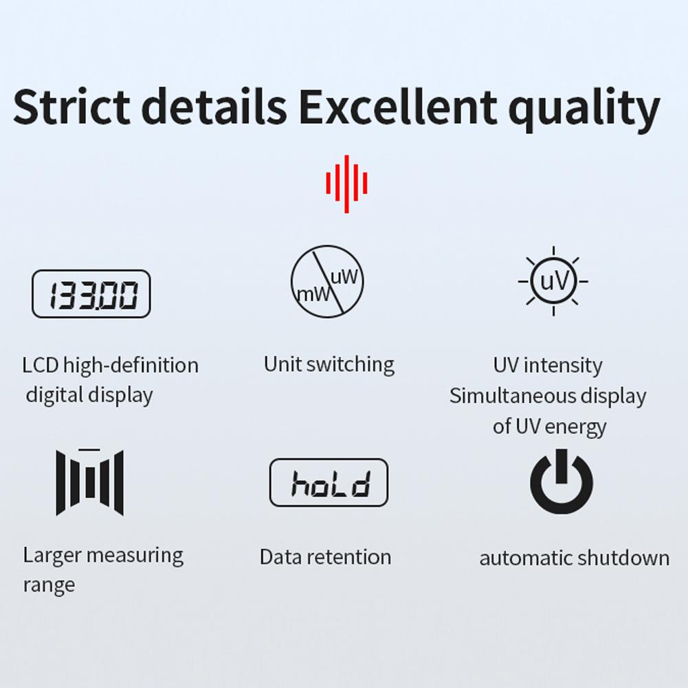 Hochpräzises Ultraviolett-Illuminameter Tragbares Beleuchtungsstärkemessgerät Handgehaltenes Beleuchtungstestmessgerät