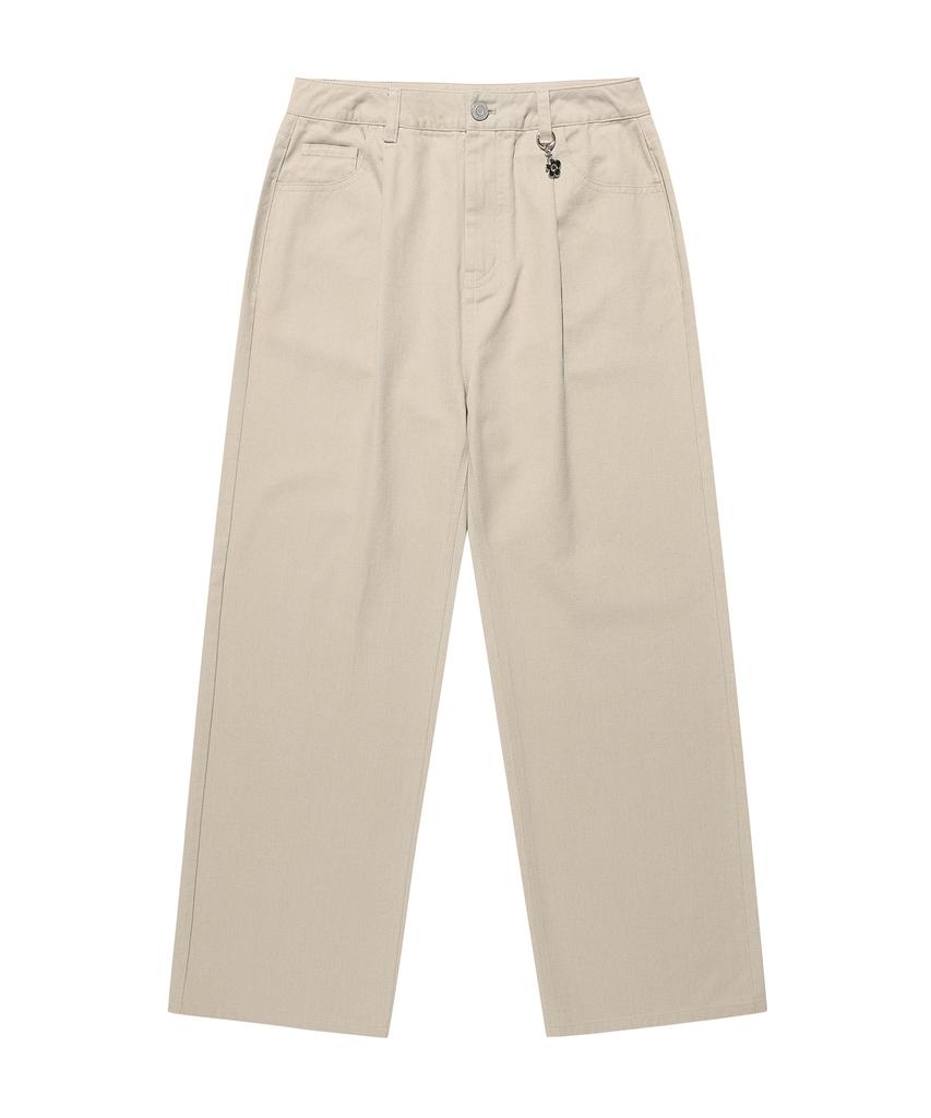 WACKY WILLY Women'S Peach Cotton Pintuck Pants Beige